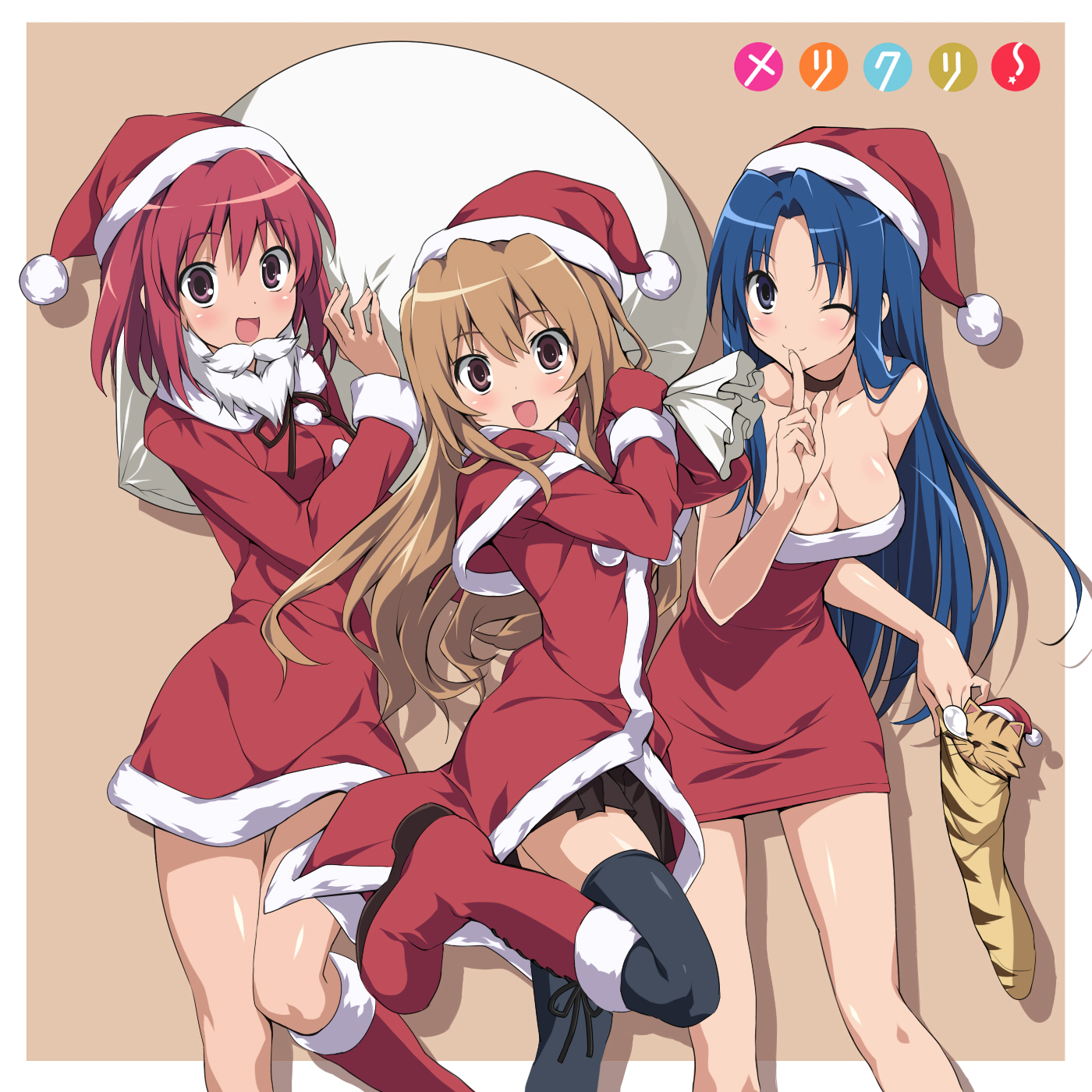 aisaka taiga kushieda minori toradora kawashima ami christmas HD Wallpaper