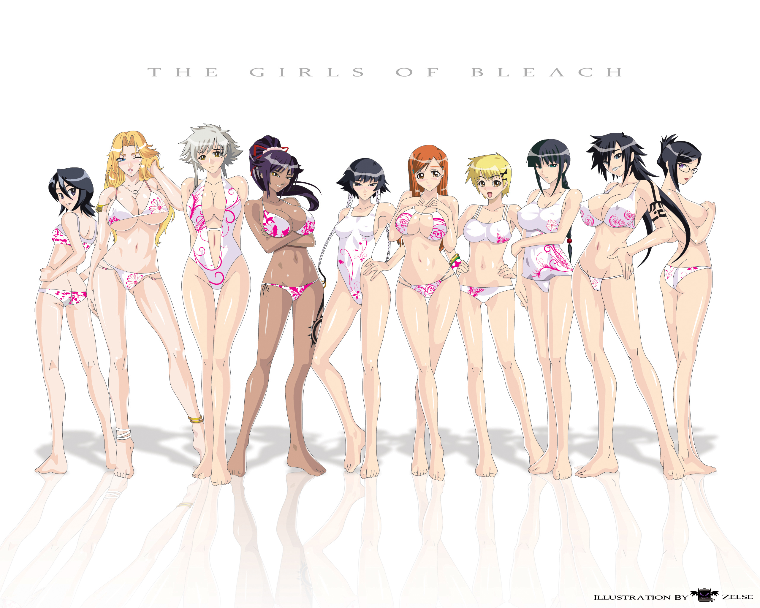 Girls  Cars Wallpaper on All Bleach Girls Swimsuit2 Contributing Manga Anime Hd Wallpaper Of