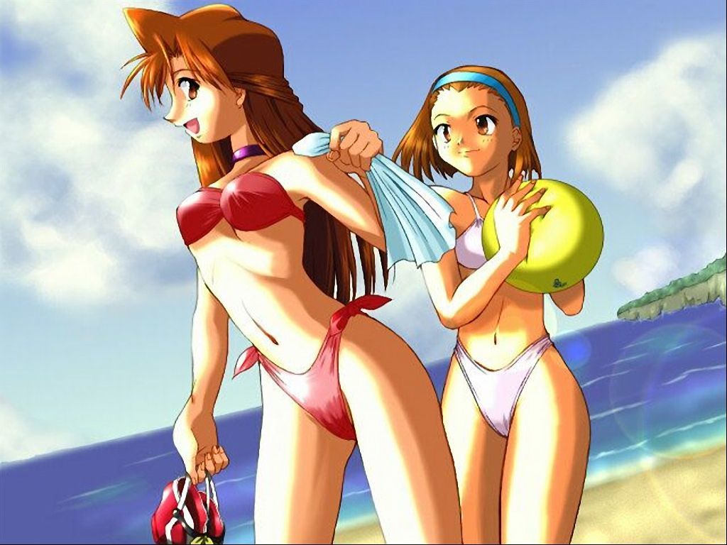 Beach Wallpaper on Bikini Beach Anime Girls Hd Wallpaper   Anime   Manga   269512