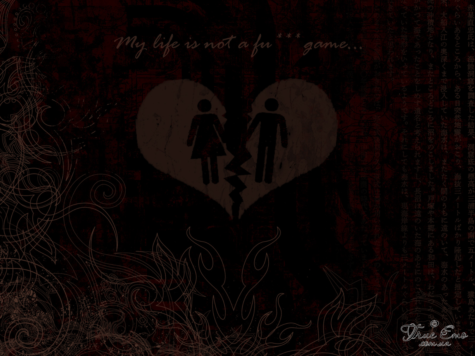  Love Wallpapers  Desktop on Love Emo Hearts Broken Heart Hd Wallpaper   Love   Peace   119519