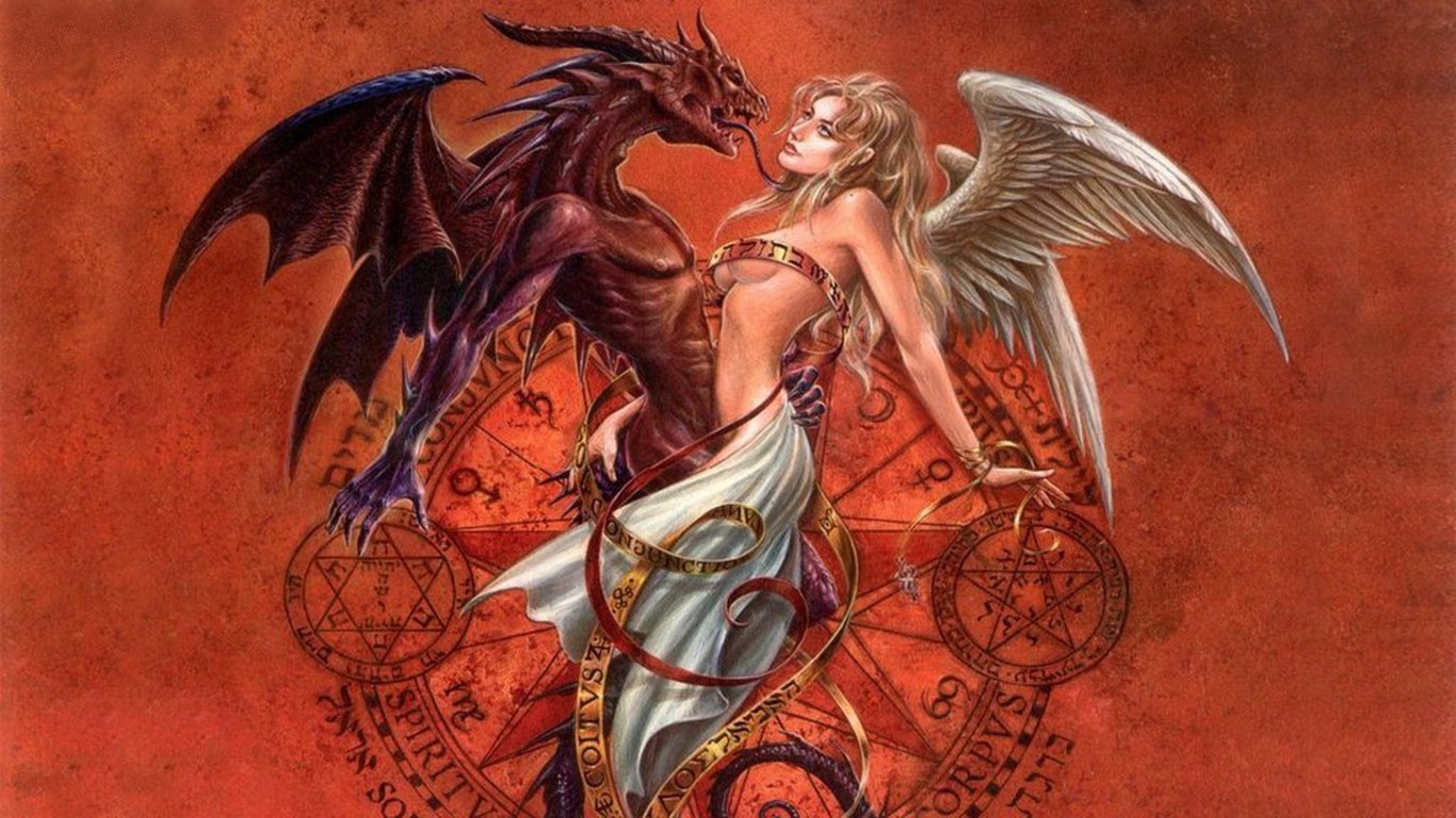 Angel With Dragon