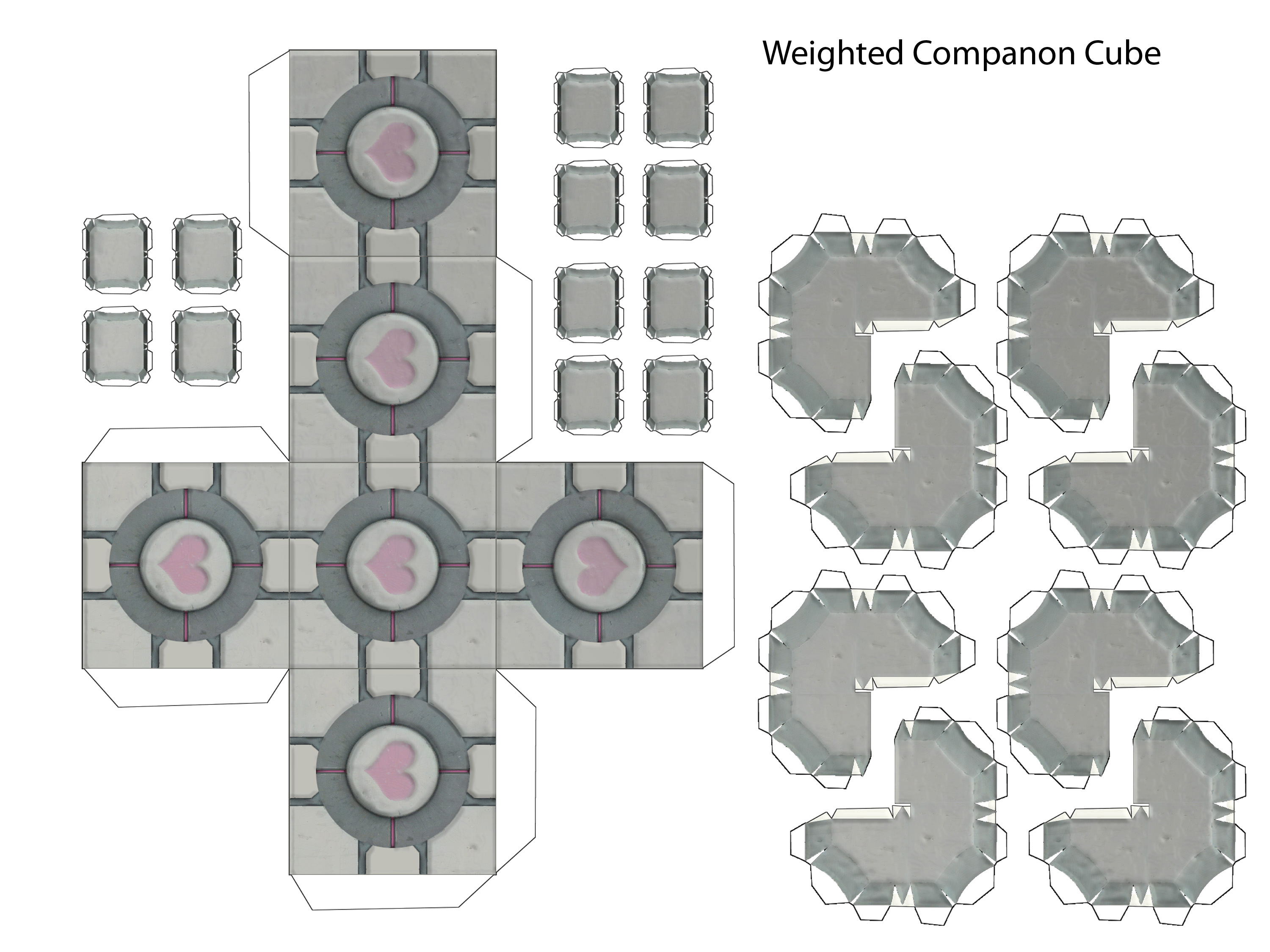 companion cube papercraft