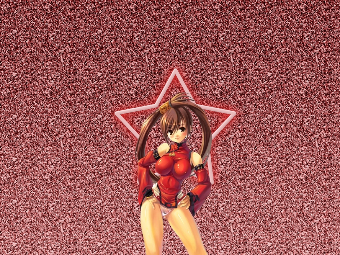 red anime wallpaper