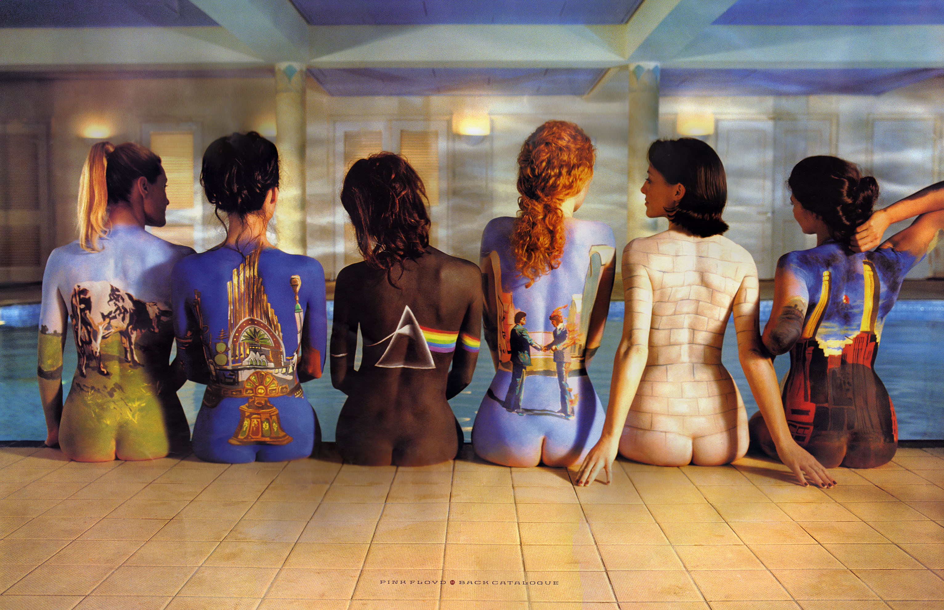 Women Health on Women Music Pink Floyd Back Indoors Bodypainting Sitting Bands Album