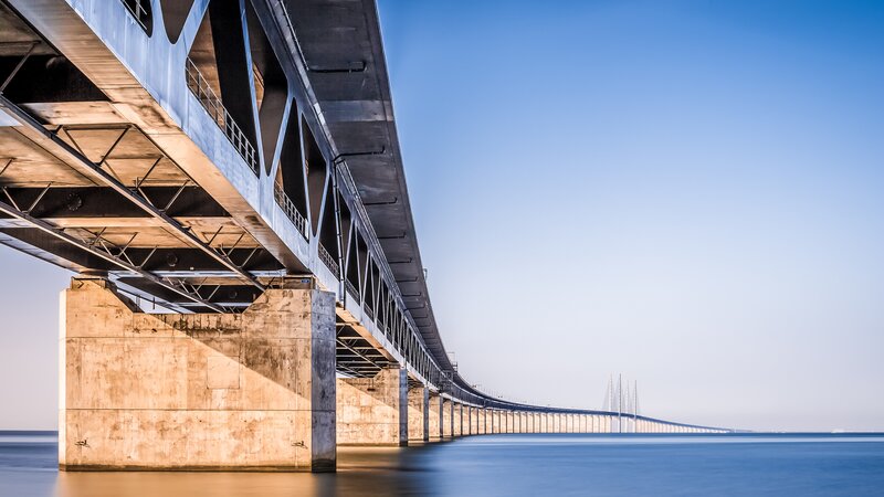Øresund Bridge — Blue, Serene
