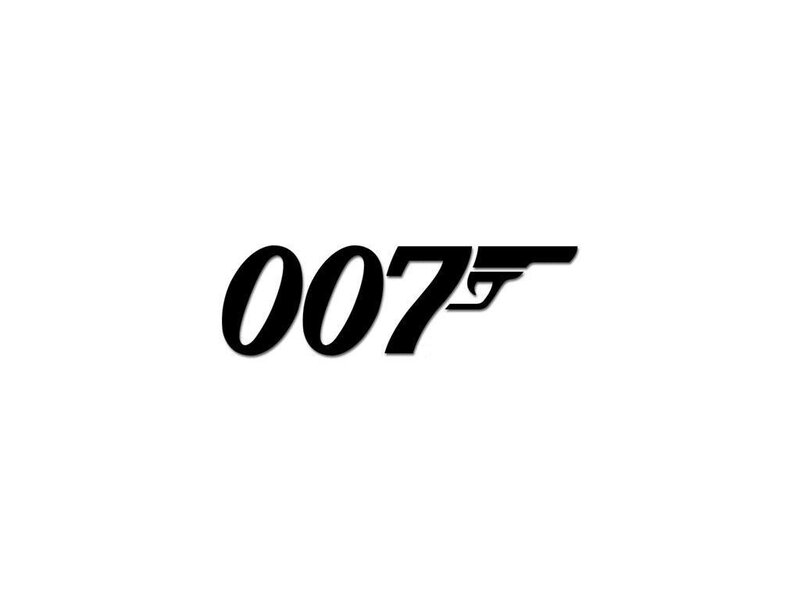 007 Logo with Gun — Black