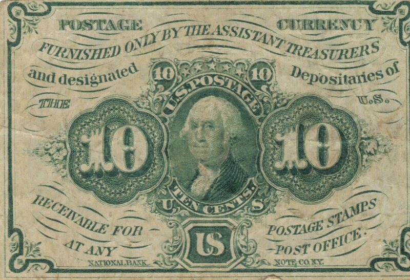 10-cent U.S. postage currency