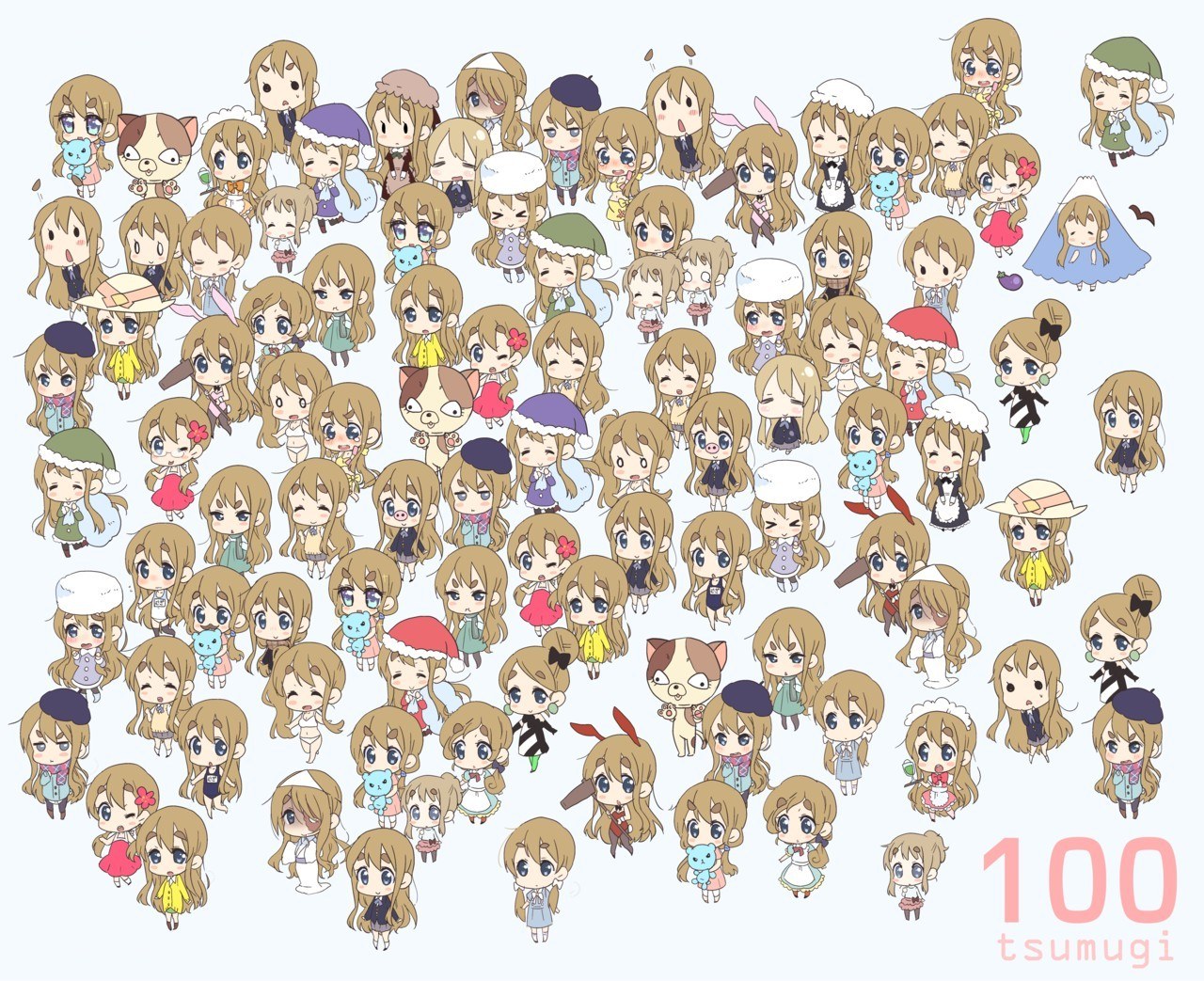 100 Tsumugi characters