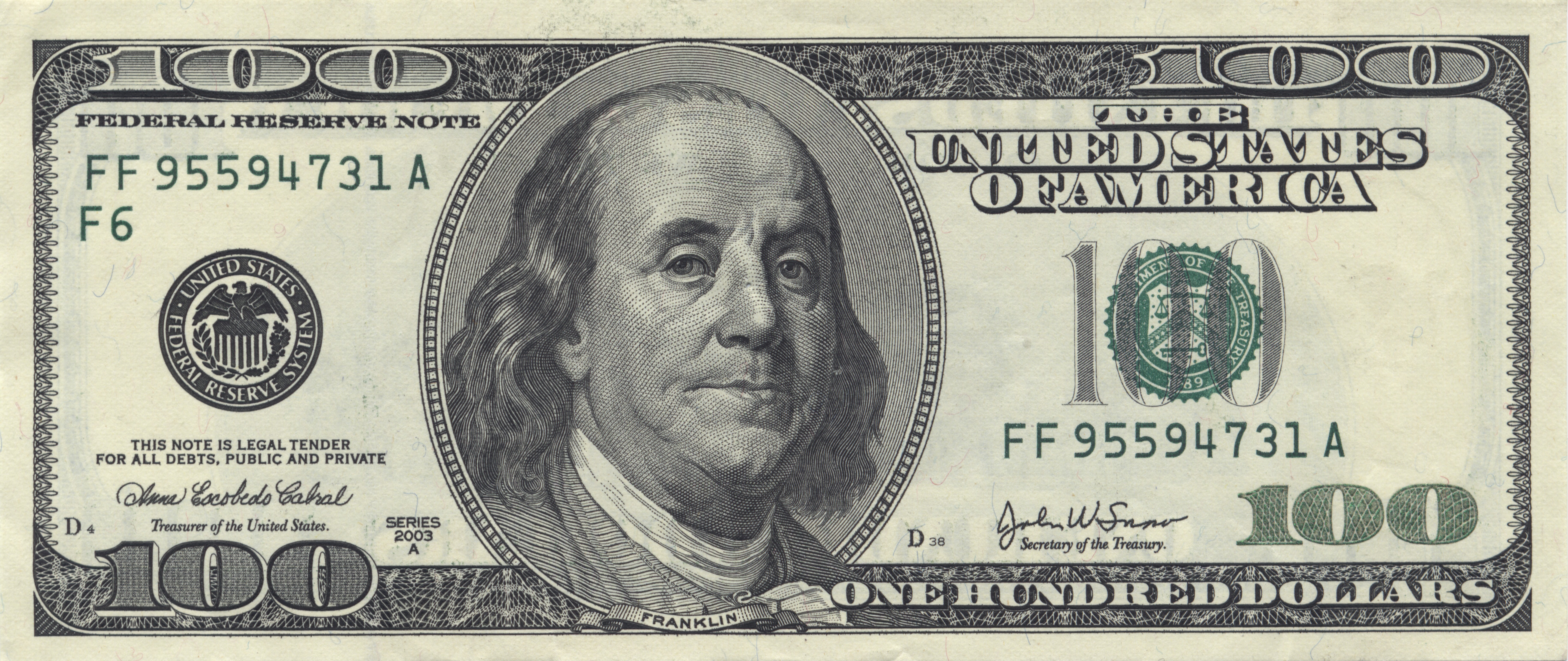 100 US Dollar Bill