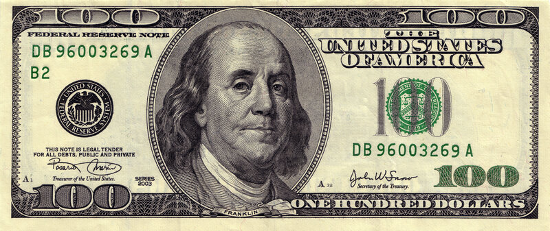 100 US Dollar Bill