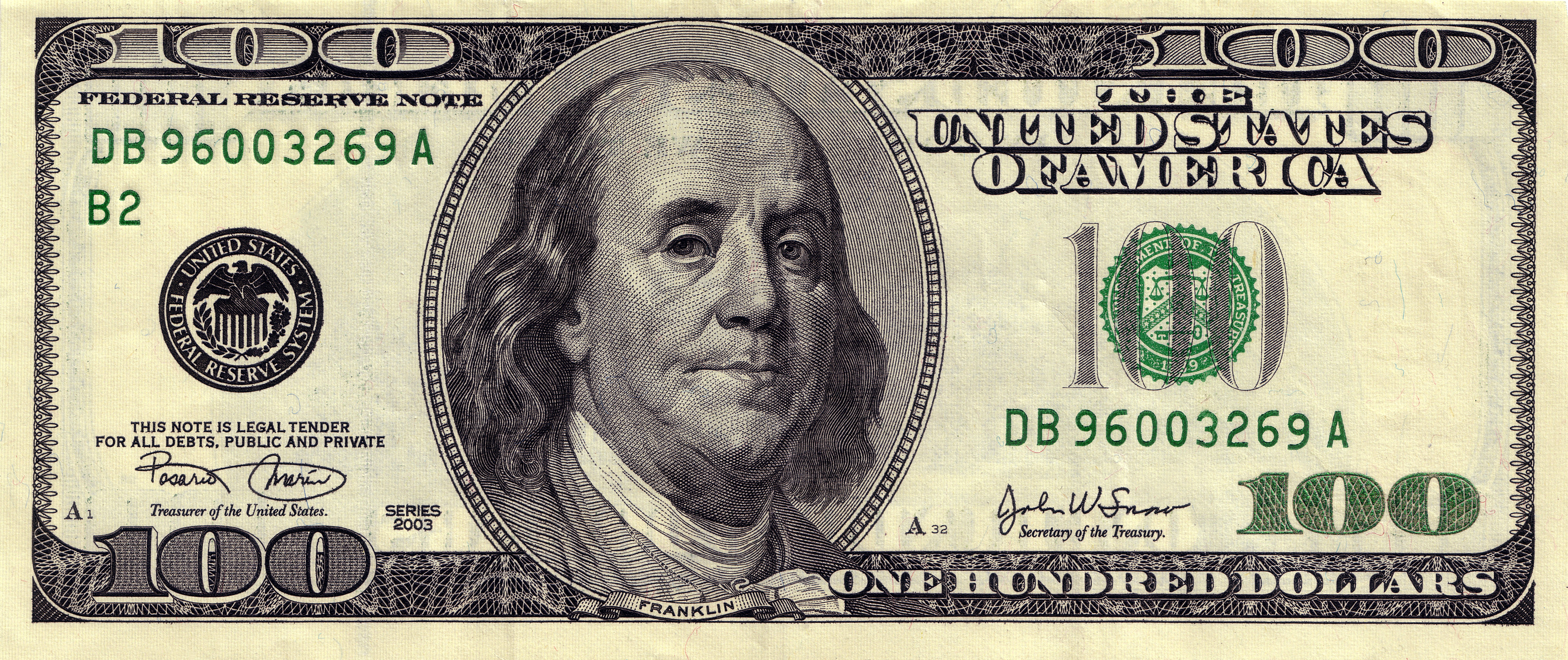 100 US Dollar Bill