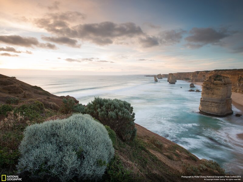 12 Apostles Rock Formations — Blue, Serene