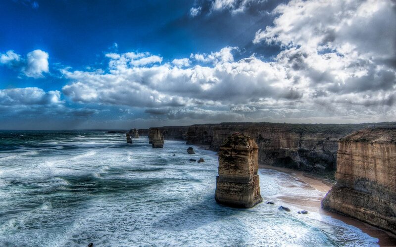 12 Apostles Rock Formations — Blue