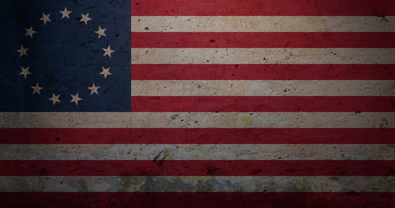 13-star American Flag — Red