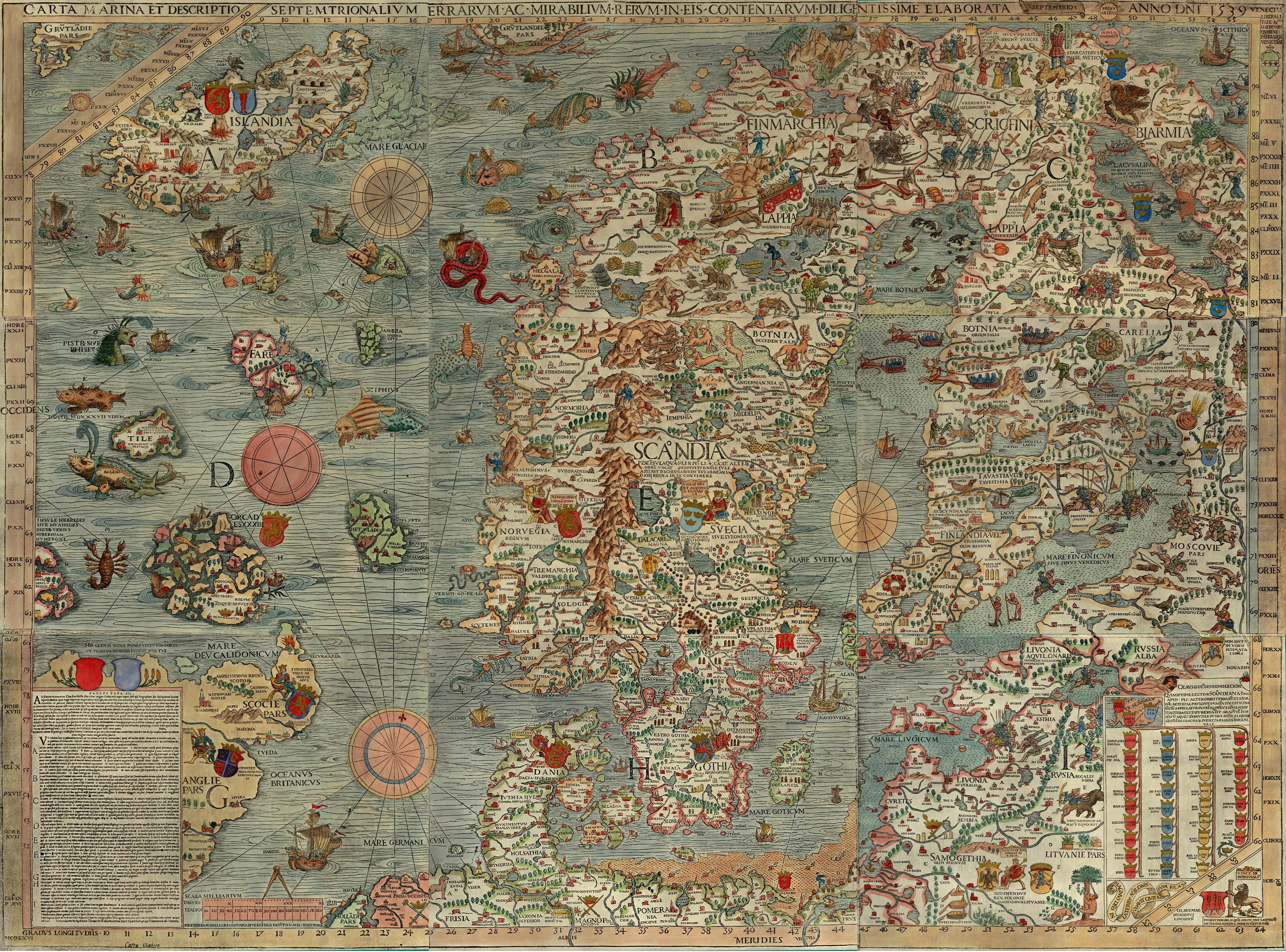 1570 Scandinavia map