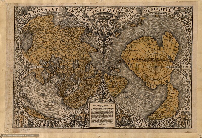 1595 world map by Hondius