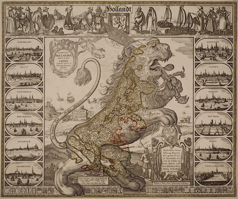 1658 Dutch Lion Map