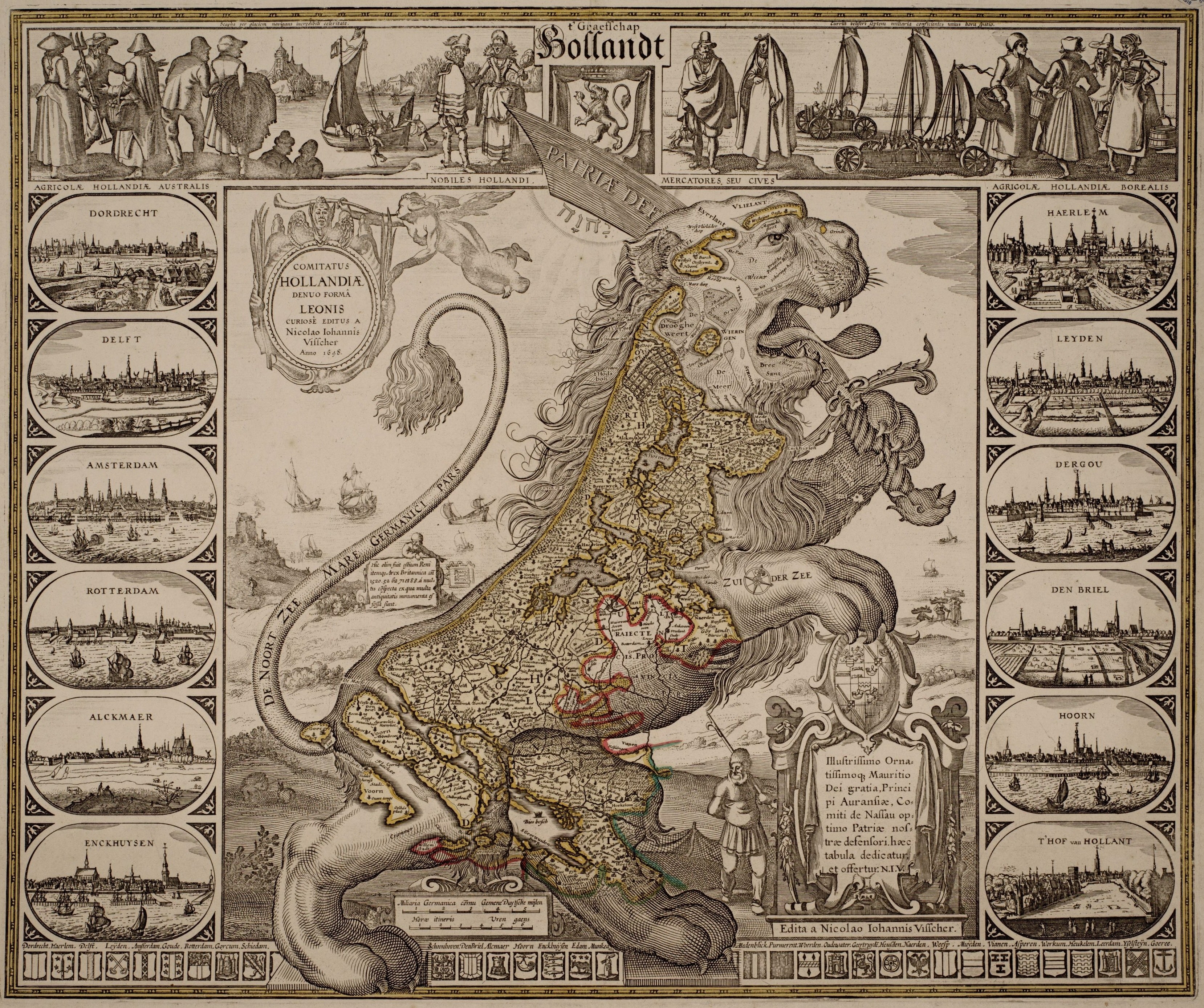 1658 Dutch Lion Map