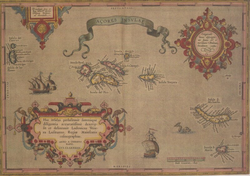 16th-century Azores map