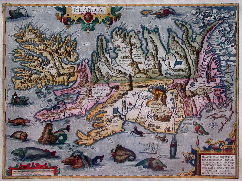 16th-century map of Iceland