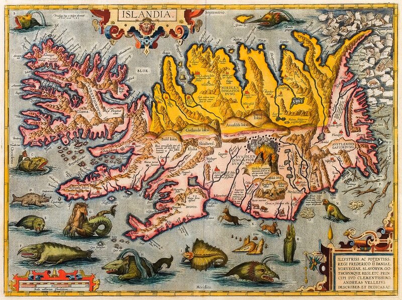 16th-century map of Iceland
