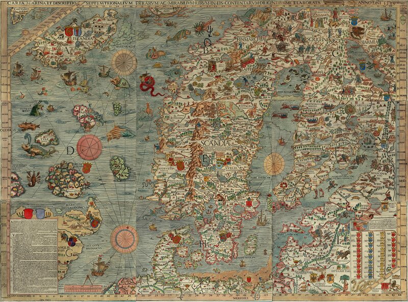 16th-century map of Scandinavia