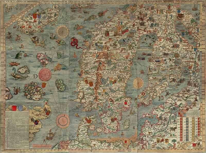 16th-century map of Scandinavia