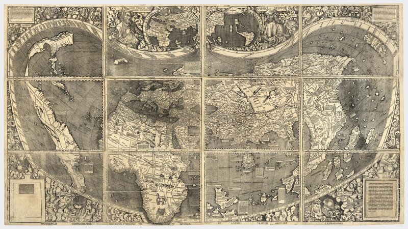 16th-century world map collage