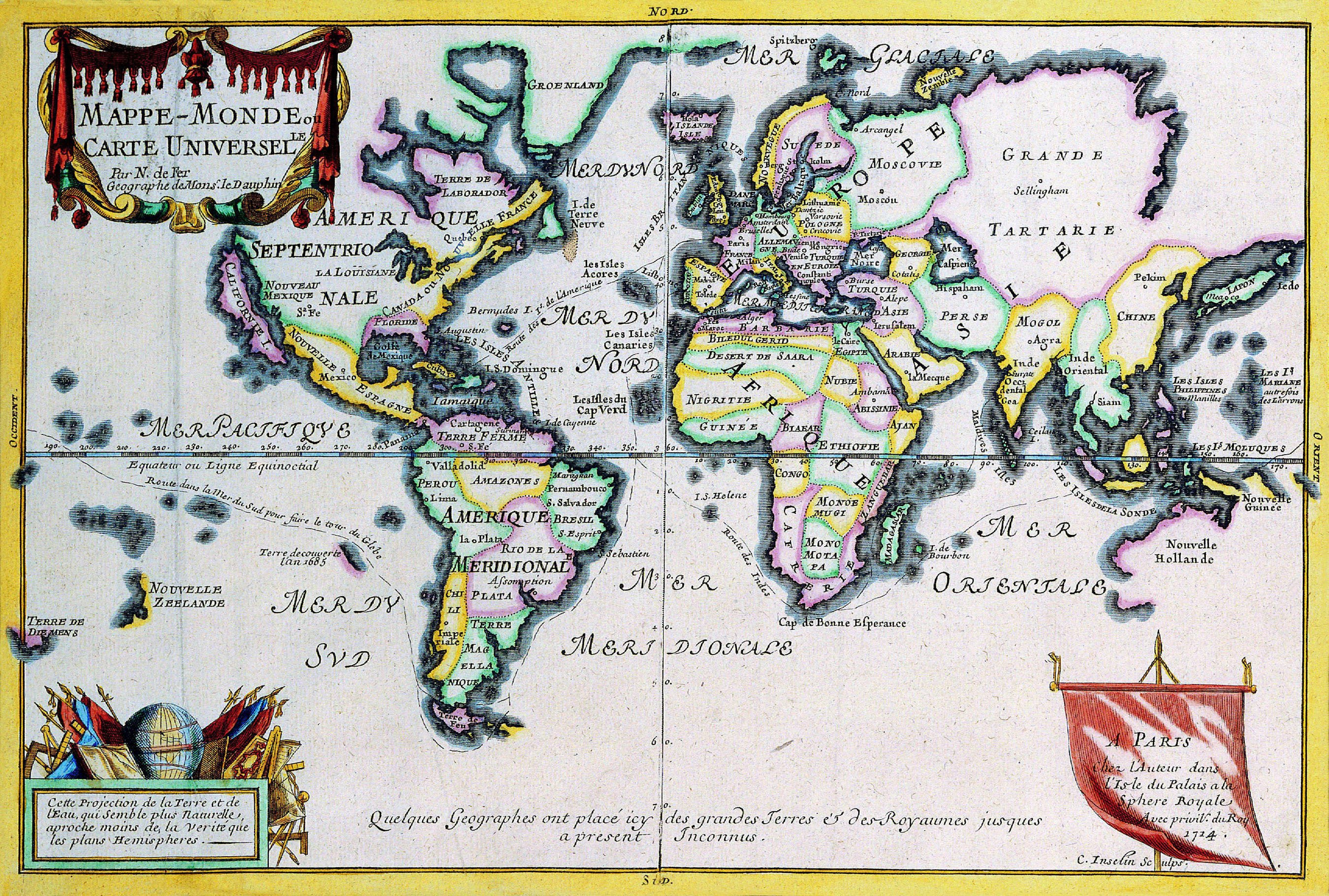 1724 world map by Inselin