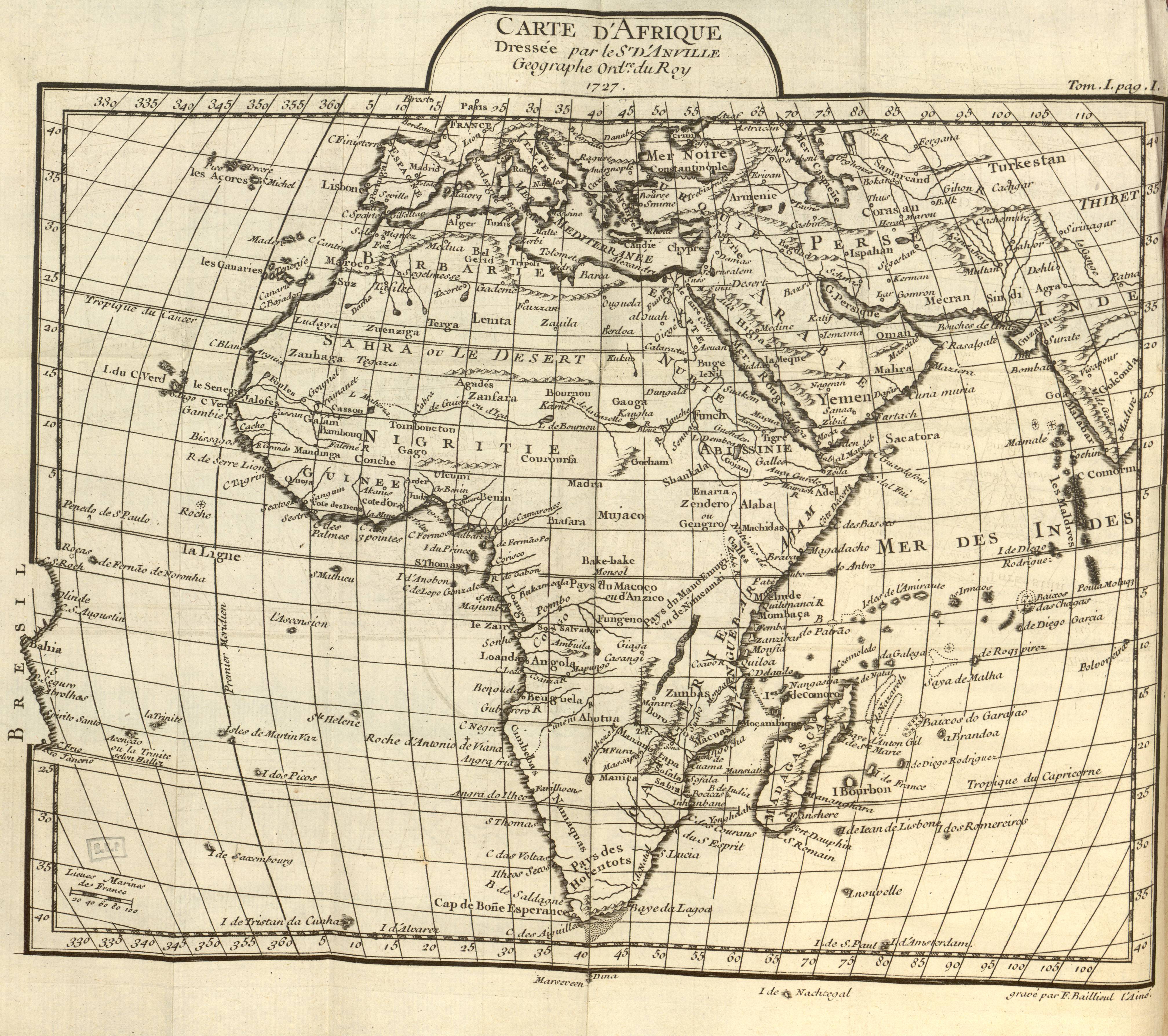 1727 Africa map