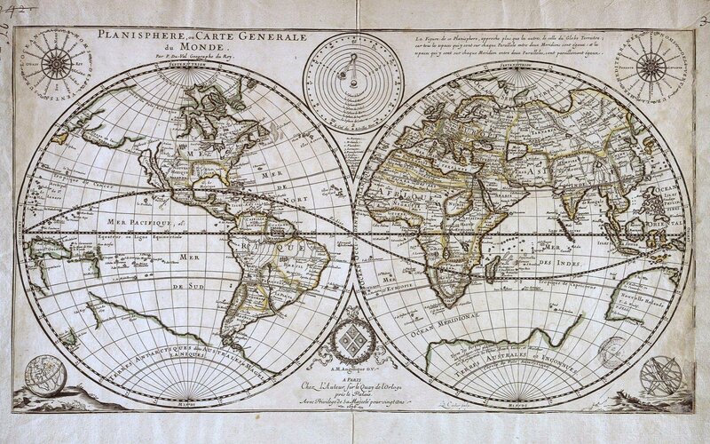 1746 world map by Du Val