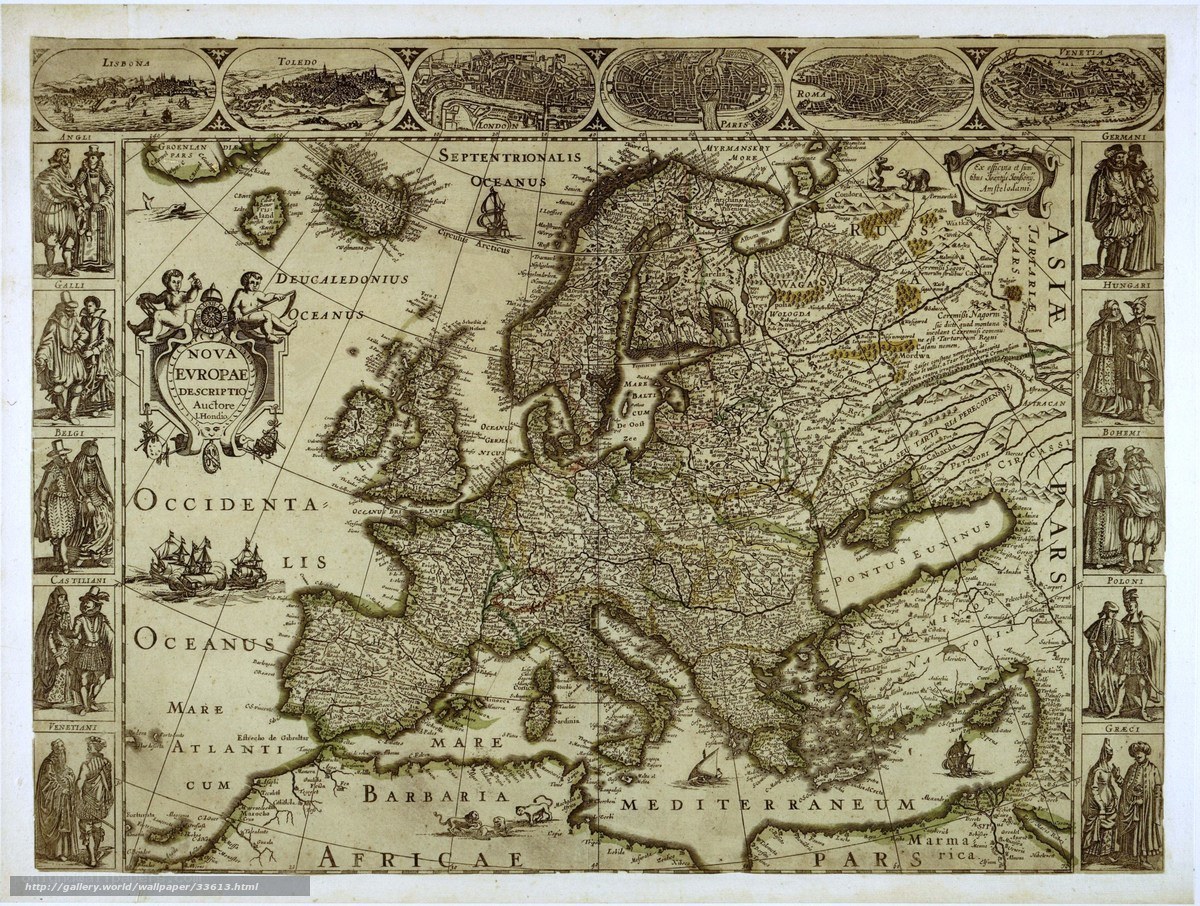 17th-century map of Europe