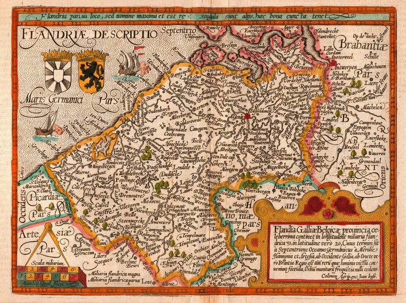 17th-century map of Flanders