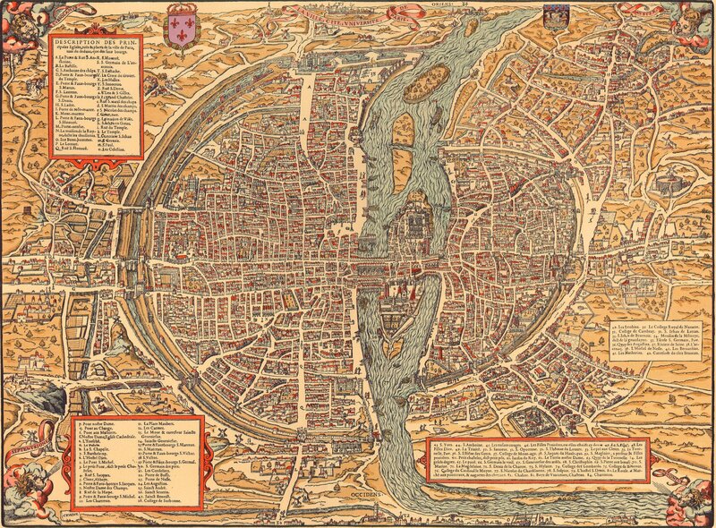 17th-century map of Paris