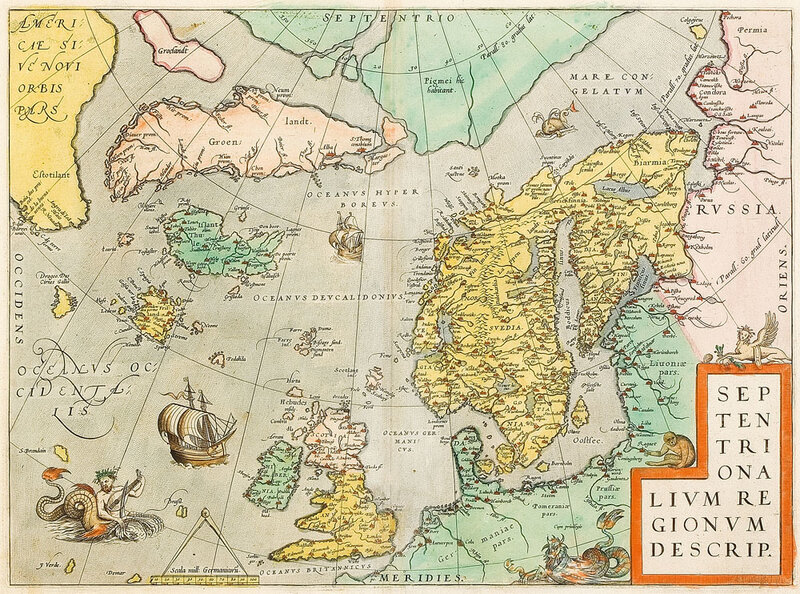 17th-century map of Scandinavia