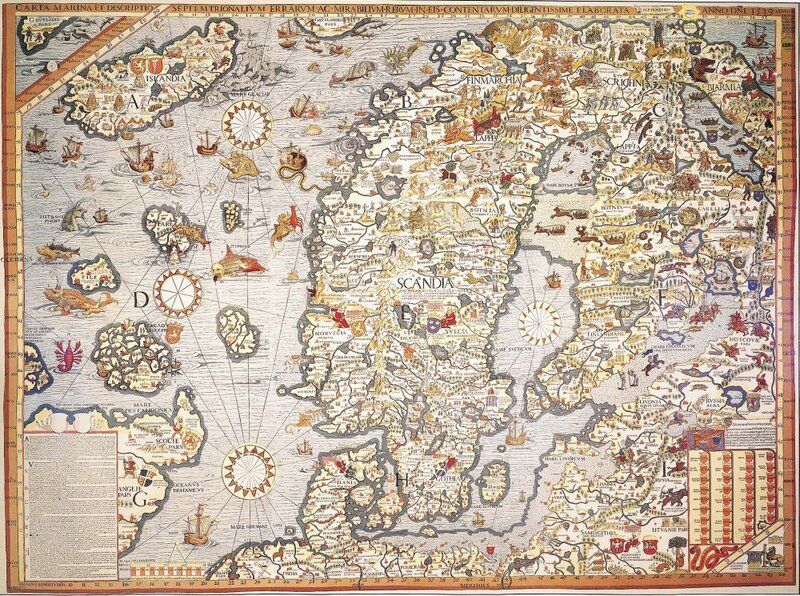 17th-century map of Scandinavia