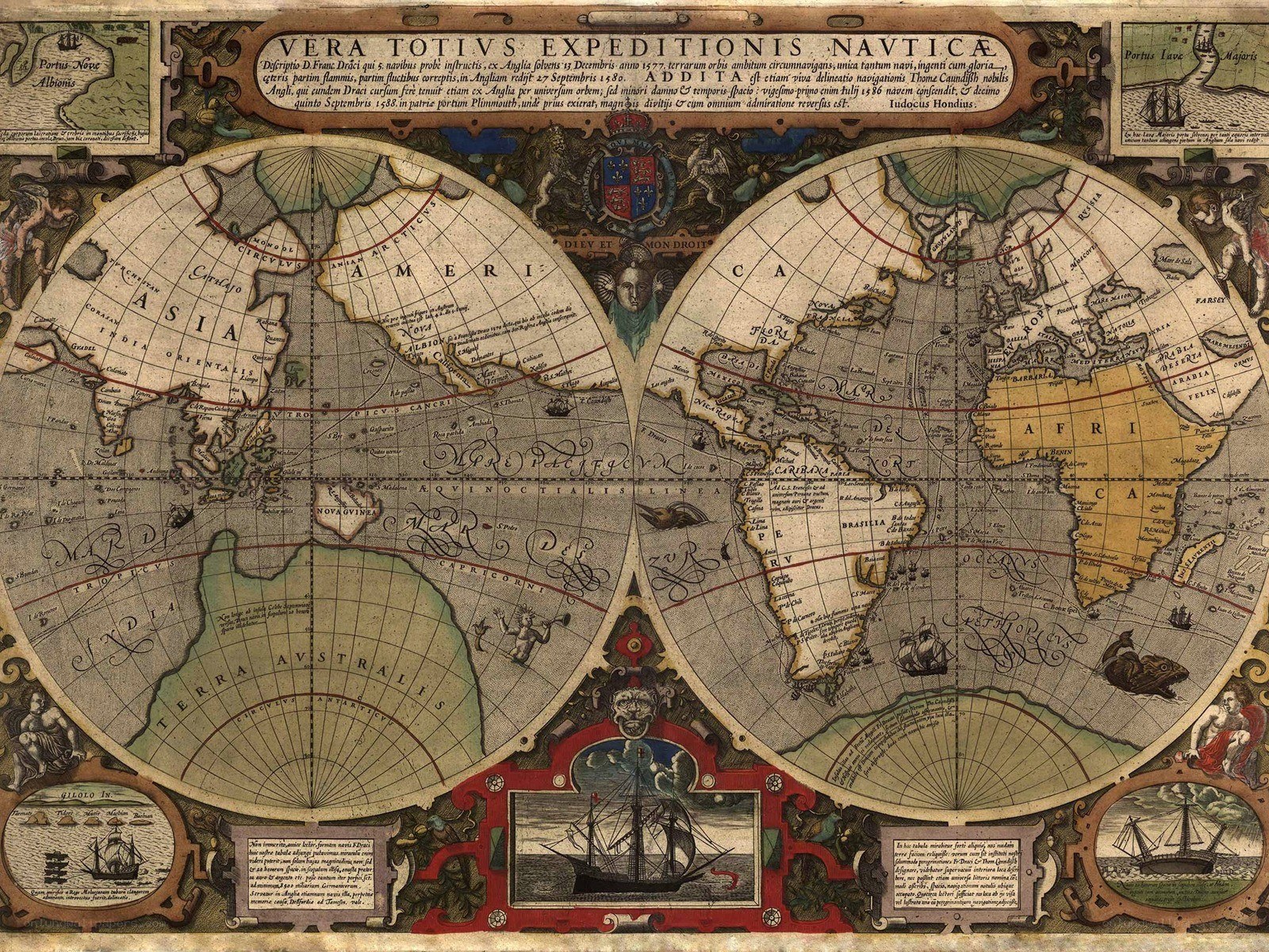 17th-century world map