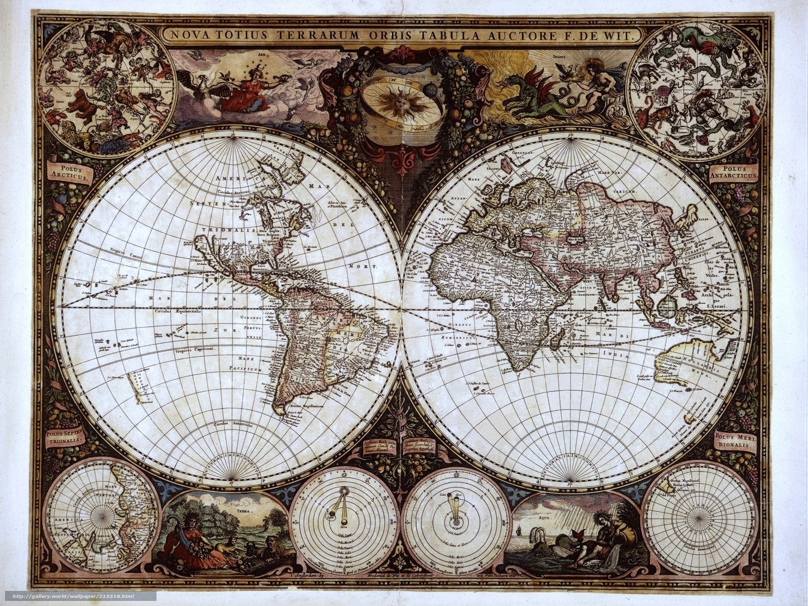 17th-century world map