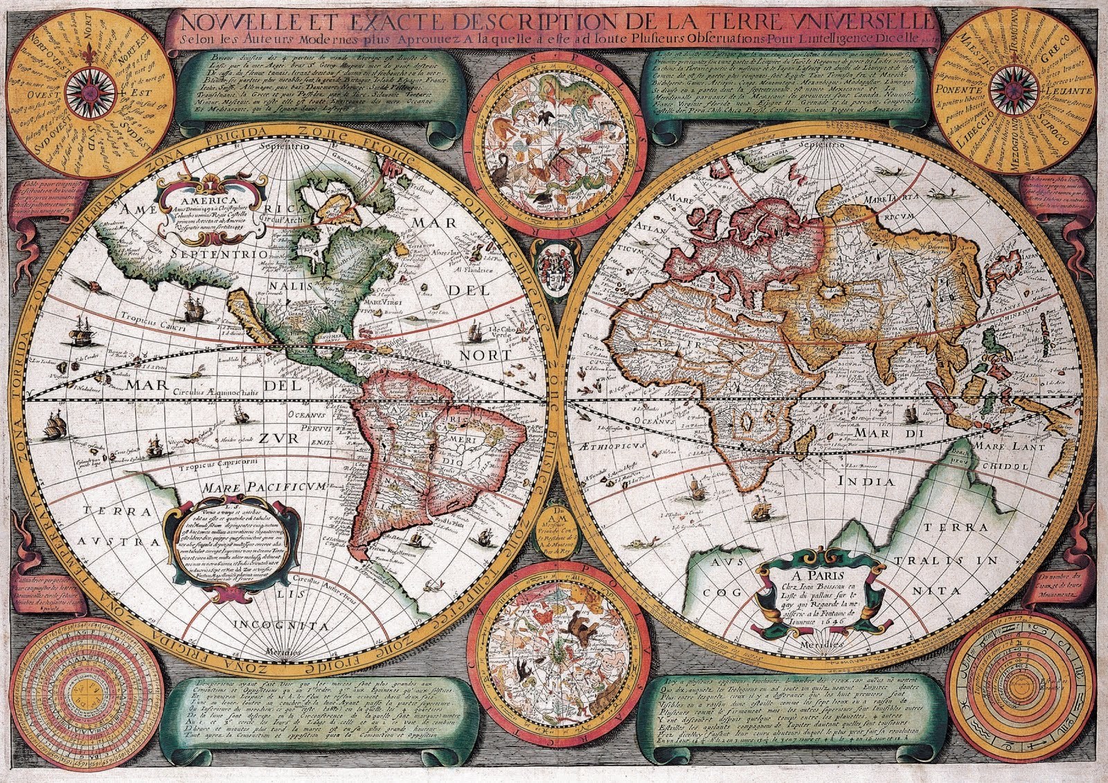 17th-century world map