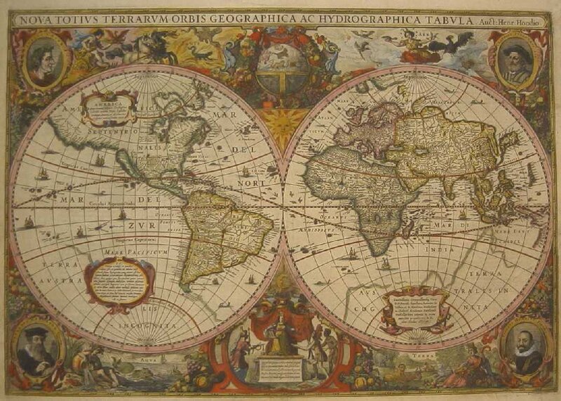 17th-century world map
