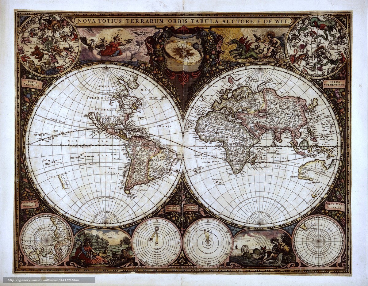 17th-century world map