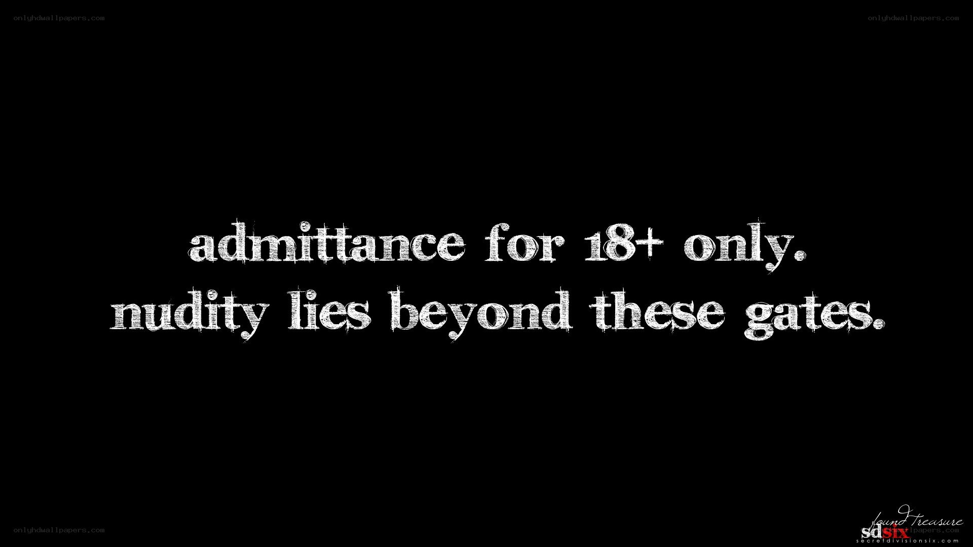 18+ admittance warning