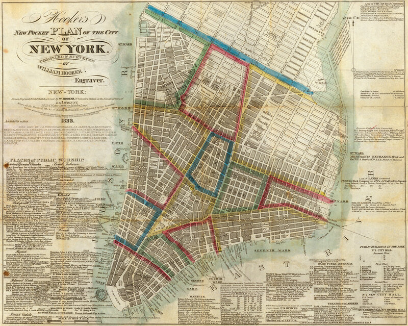1839 New York City map