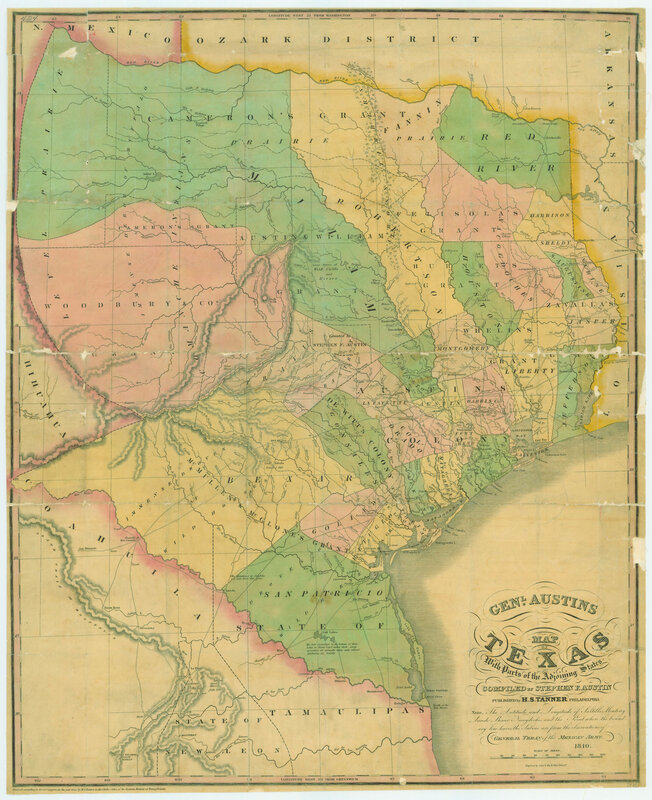 1840 map of Texas