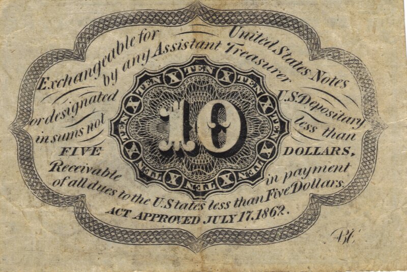1862 U.S. Ten-Cent Note
