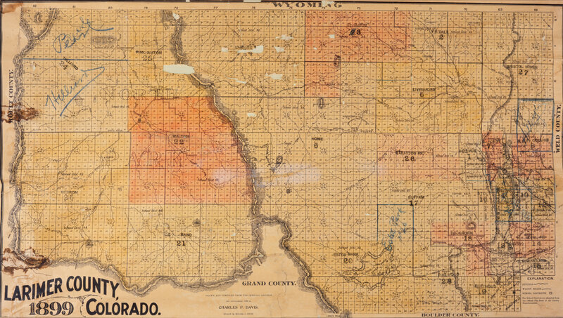 1899 Colorado county map