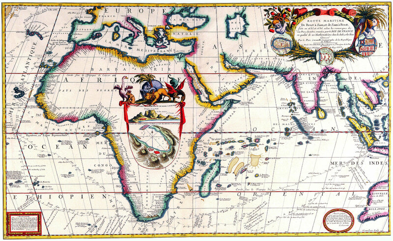 18th-century map of Africa and Middle East