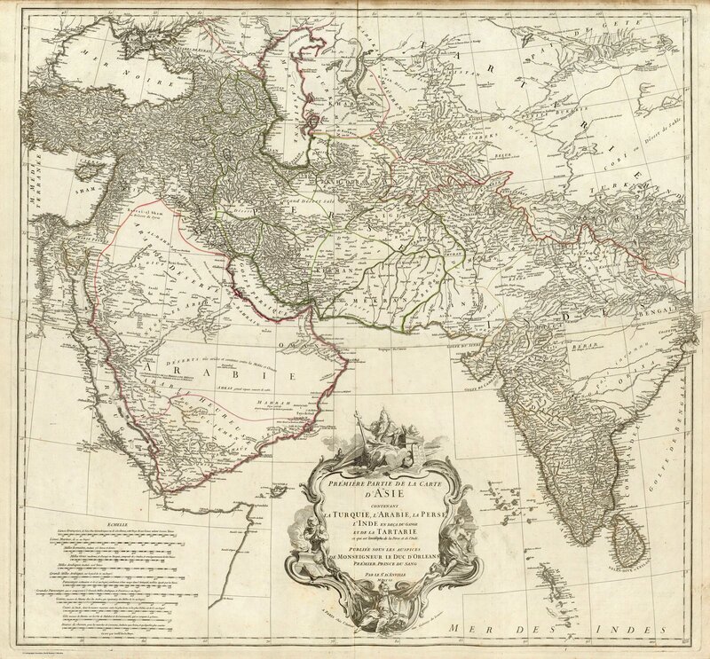 18th-century map of Asia