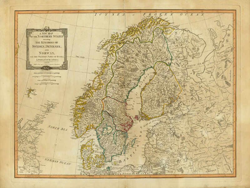 18th-century Nordic map