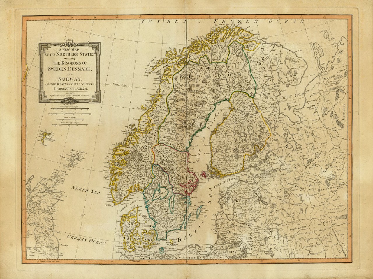 18th-century Nordic map